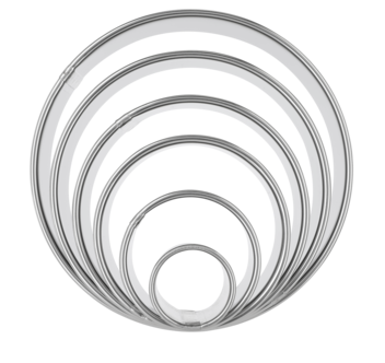 Muotti leivontaan ja ruoanlaittoon, pyöreä, 6 kpl