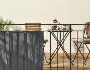 Balkongskydd tyg, vindskydd balkong, 240 x 80 cm