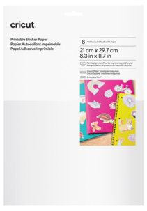 Cricut Printable Sticker Paper selvklebende papir A4, hvitt, 8 ark