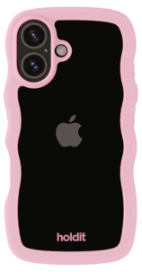 Holdit Wavy Case mobildeksel til iPhone 16, gjennomsiktig