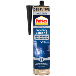 Pattex silikon til kjøkken og bad, lysgrå
