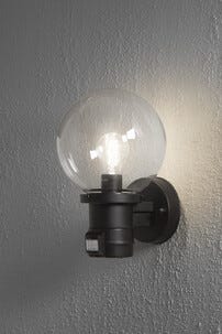 Konstsmide Nemi vägglampa utomhus rörelsesensor klot