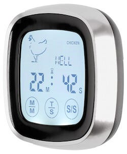 Digital stektermometer med LCD-display och timer