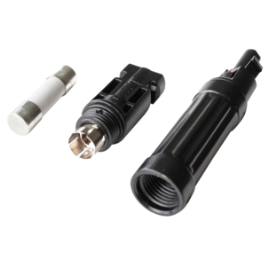 MC4-kontakt med 10 A sikring til solceller opptil 1500 V DC