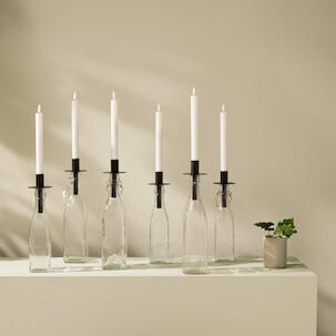 Ljushållare flaska, svart