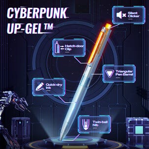 Writech Cyberpunk gelpenna blå tyst klick, snabbtorkande