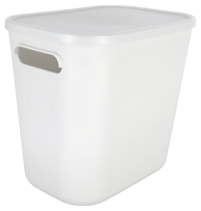 Serenity oppbevaringsboks i plast uten lokk, hvit