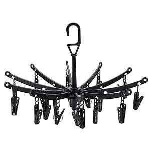 Tørkestativ med 20 klesklyper og krok