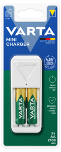 Varta Mini Charger batteriladdare, 2100 mAh