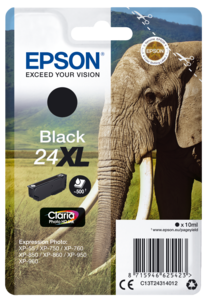 Epson 24 XL Mustekasetti musta, Claria Photo HD, 10 ml