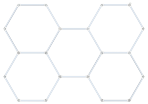 Hexagon garagebelysning startset 24 lysrör, utbyggbar