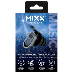 Mixx Music ørepropper silikon for konsert, 12 dB