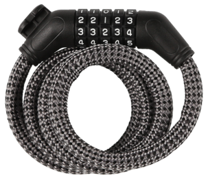 Kombinationslås med vajer för cykel, 8 mm 1 m