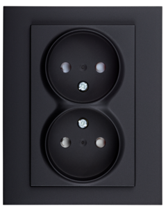 Elko Plus 2-vägs infällt vägguttag för standarddosa