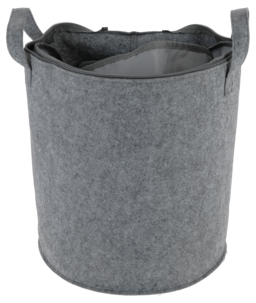 Lekmatta med förvaringskorg barn, 135 cm, grå