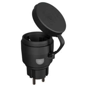 Batteridriven rörelsesensor och eluttag, utomhus