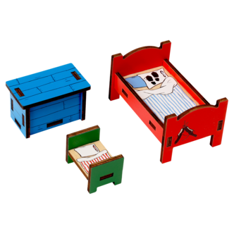Pippi Långstrump möbelset sovrum, från 3 år