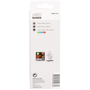 Bahco bitssats Impact 1/4 tum, torsion bits, 10 delar
