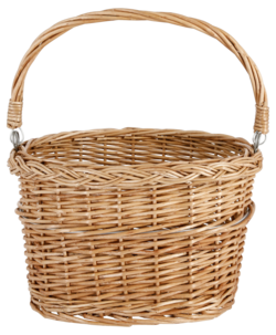 Cykelkorg flätad, Asaklitt