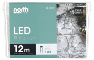 LED genomskinlig ljusslinga Northlight, kallvit