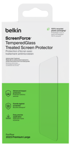 Belkin TemperedGlass för iPhone 15 Pro Max, skärmskydd 