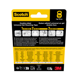 Scotch Universal Gel Tape, dubbelhäftande tejp, 30 mm