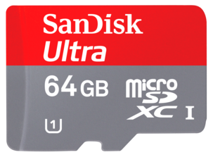 MicroSDXC-muistikortti UHS 1, Sandisk