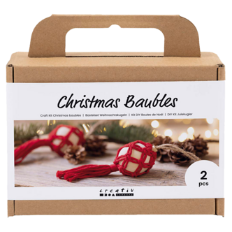 Creativ Company DIY-kit julgranskulor makramé