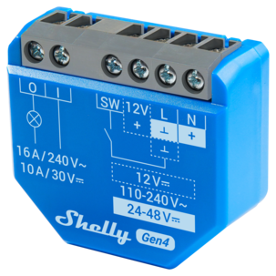 Shelly 1 Gen4 smart wifi-relé med Zigbee og Matter
