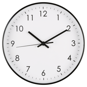 Veggklokke stillegående 30,5 cm