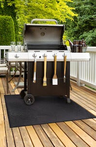 Grillmatta golv 80 x 120 cm, svart