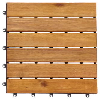 Trall akacia, golvplattor 30 x 30 cm, 4-pack