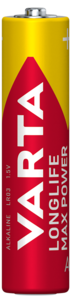 Varta Longlife Max Power AAA/LR03-batterier, 4-pakning