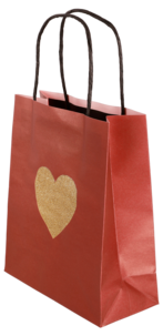 Lahjakassit, sydän, 3 kpl