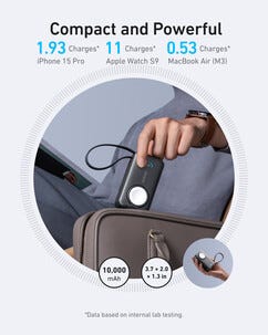 Anker MagGo Powerbank 10000 mAh, Apple Watch, iPhone