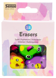 Suddgummi barn, blandade djurfigurer, 12-pack