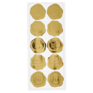 Klistermärken sigill röd guld 20-pack