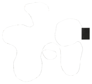 Paristokäyttöinen valoketju metallia, sisäkäyttöön