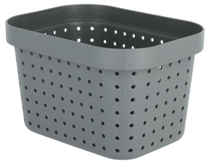 Oppbevaringskurv Neat, grå, resirkulert plast