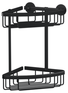 Tesa Aluxx dobbel hjørnekurv, selvklebende, svart