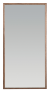 Avlangt speil med treramme til vegg, 80 x 40 cm