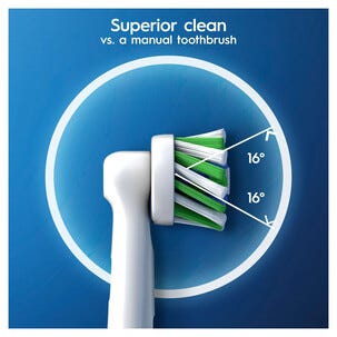Oral-B Cross Action, borsthuvud, vit