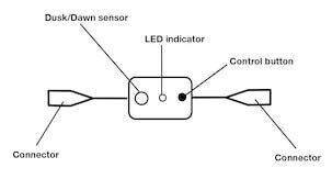 Skumringsrelé / timer til lyslenker IP44 Northlight