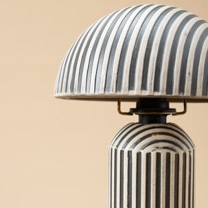 Tilde bordslampa randig keramik, 32 cm, Northlight 