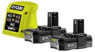 Ryobi RC18115-220 lader og batterier