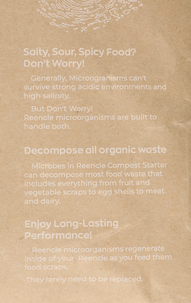 Kompoststartare för Reencle Prime/Gravity kompostmaskin