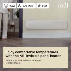 Mill Invisible element med termostat