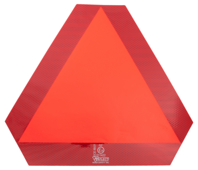 Godkjent skilt for langsomtgående kjøretøy, klistremerke på 405 x 355 mm