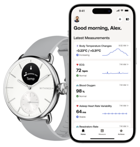 Withings ScanWatch 2 Pearl White Älykello, 38 mm