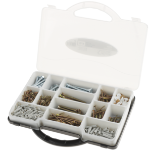 Plugg- og skruesett 670 deler